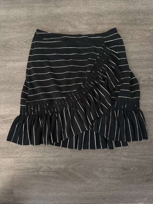 M NWT Moon River Black w/White Stripes Skirt