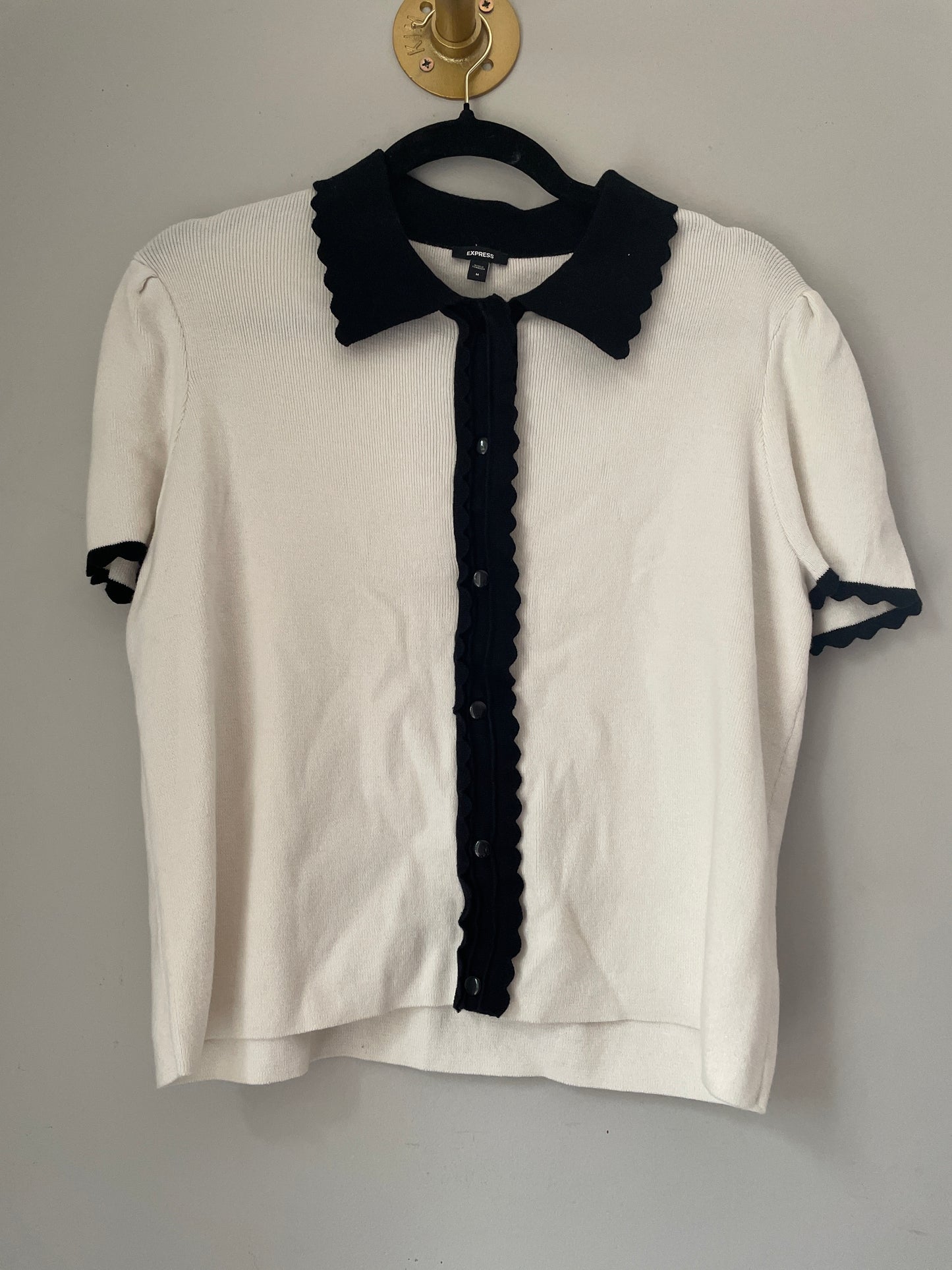 M Express Scalloped Sweater
