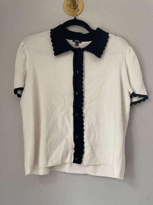 M Express Scalloped Sweater