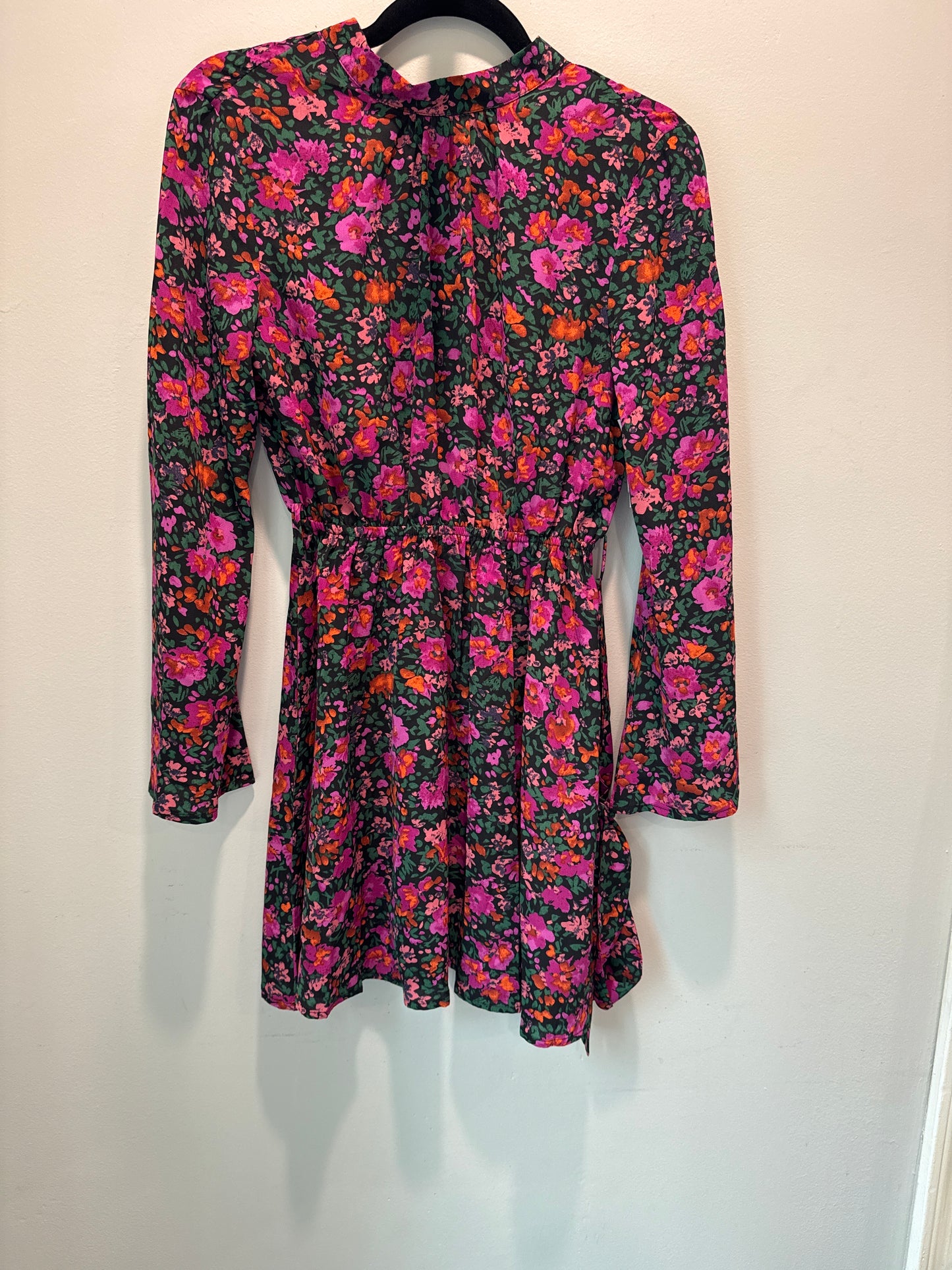 XS SHEIN Long Sleeve Purple Floral Dress