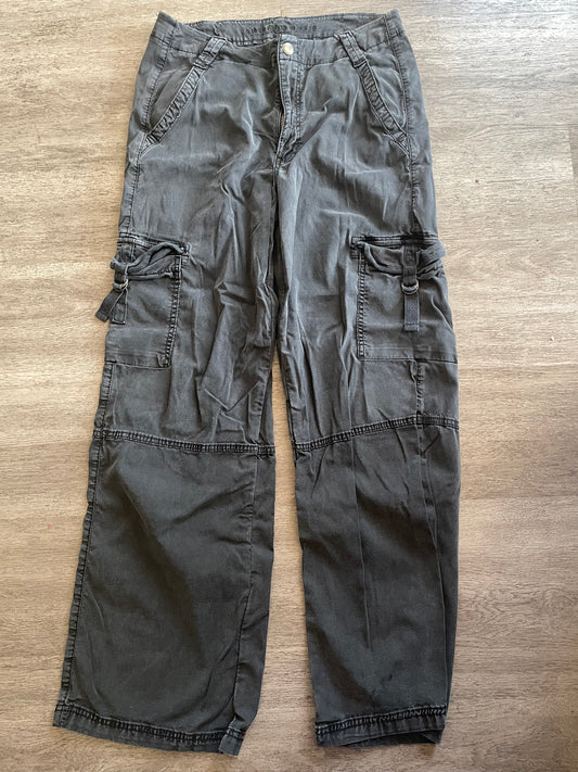 8 American Eagle Black Cargo Pants – Wide Leg Utility Pocket Pants