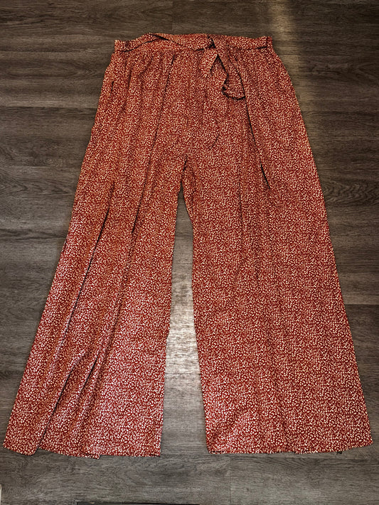 XXXL L Love floral print wide-leg pants