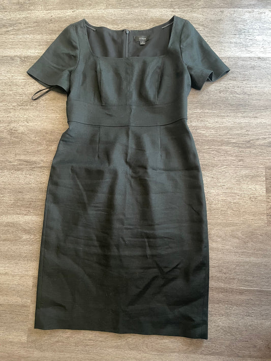 10 J.Crew Black Square Neck Midi Dress – Tailored Sheath Style