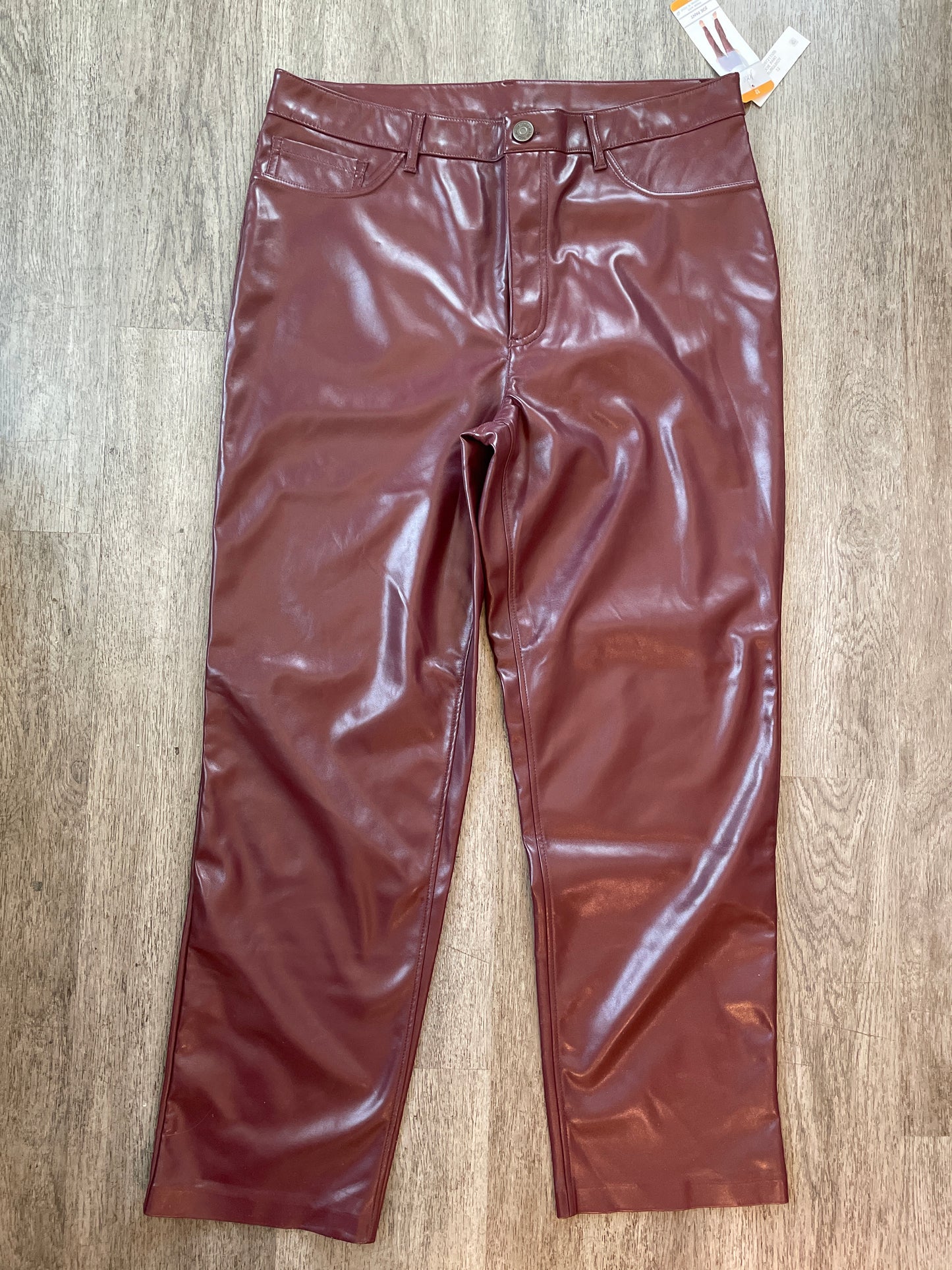 12 NWT joie Burgundy Pleather Pant