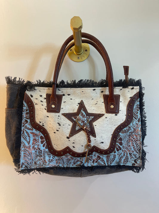 NWT Myra Bag Articulate Canvas & Hairon Bag