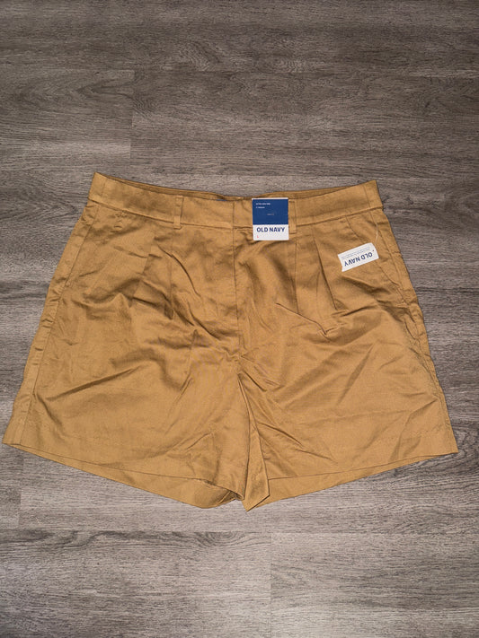 L NWT Old Navy Khaki Pleated Shorts