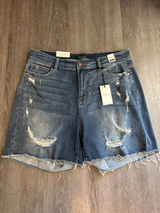 3XL NWT Judy Blue Mid Rise Distressed Bermuda Shorts