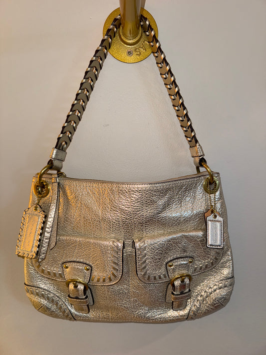 Coach Metallic Leather Poppy Bag