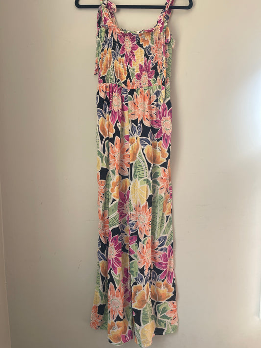 S Oddi Floral Linen Romper