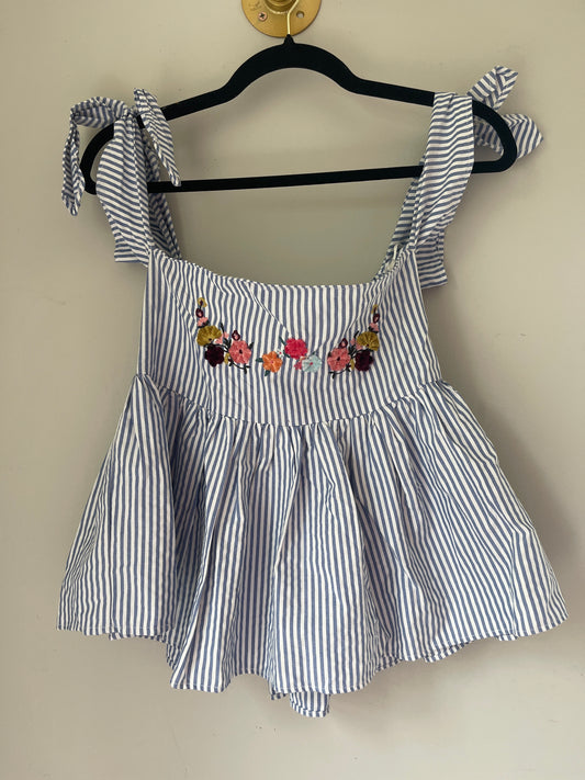S Zara Stripe + Floral Tank