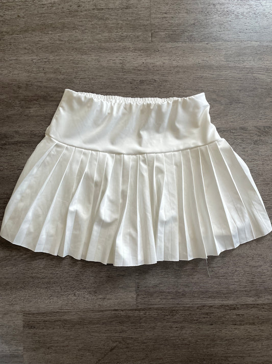 M White Pleated Tennis Skirt – Preppy Athletic Mini Skirt
