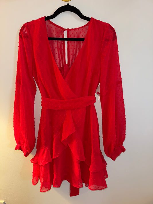 1 NWT B. Smart Red A-Line Wrap Dress