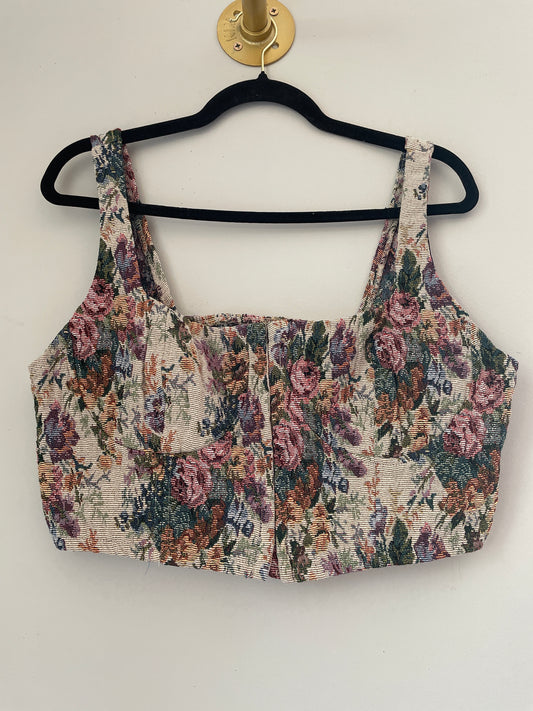 XL Wild Fable Floral Corset Tank