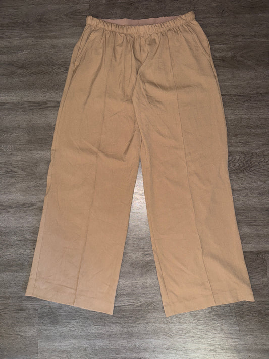 M Gap Tan Polyester Wide Leg Pants
