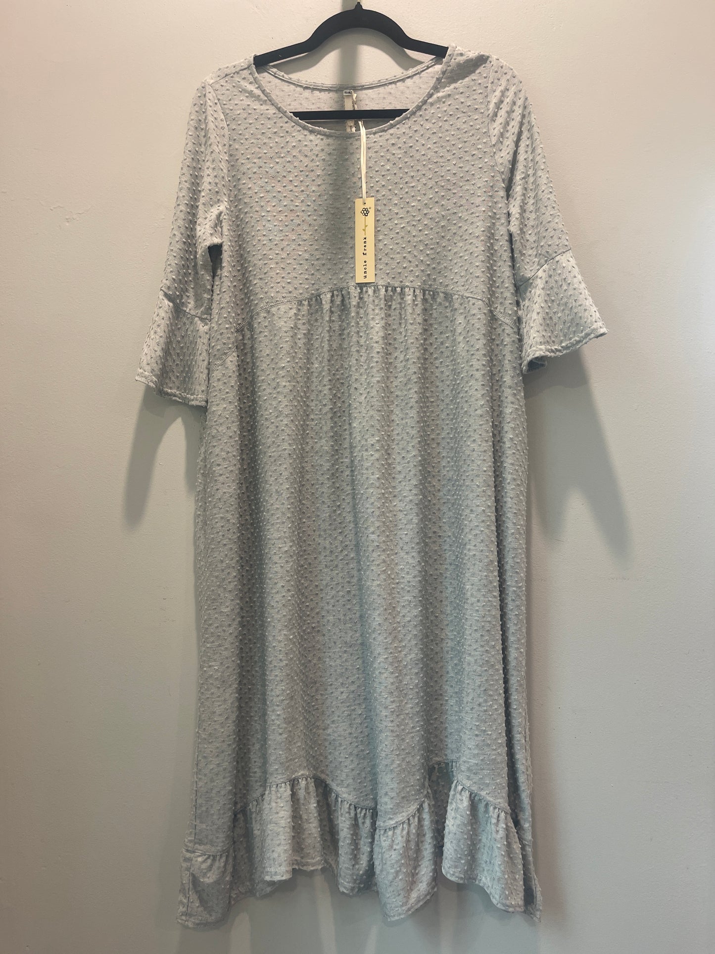 S/M NWT Uncle Frank Gray Dotted Dress
