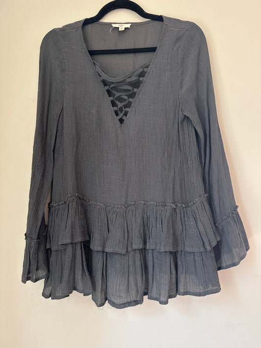 S Entro Gray Babydoll Top