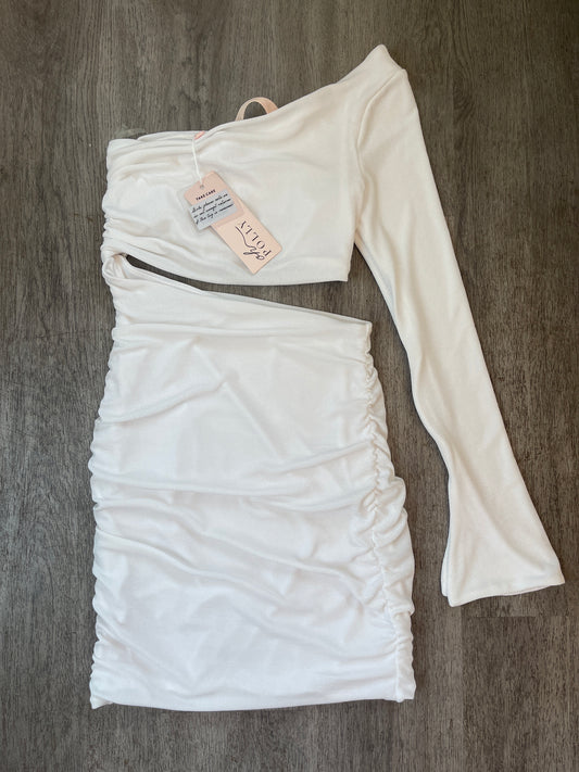 6 NWT Oh Polly White Asymmetrical Mini Dress