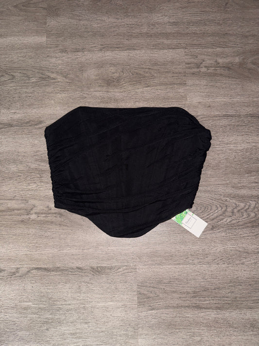 XL NWT Black Zip Up Halter Corset