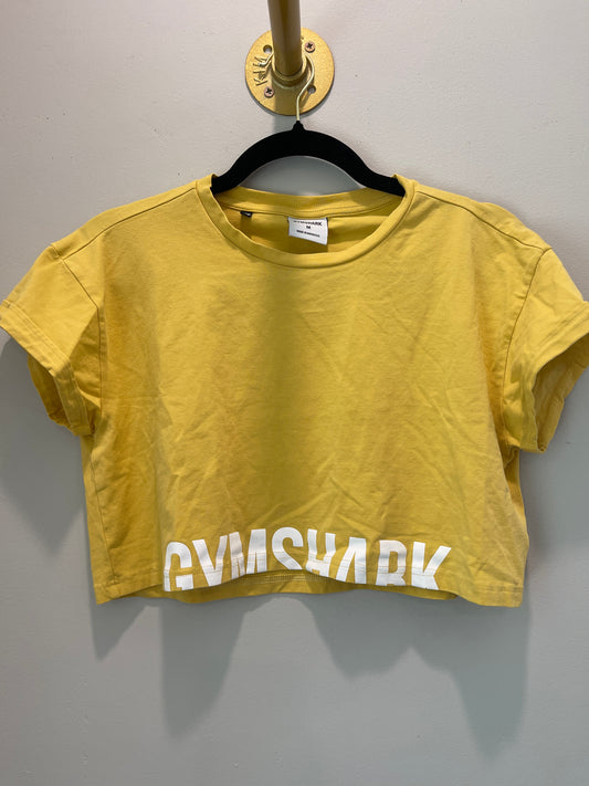 M Gymshark Yellow Fraction Crop Top
