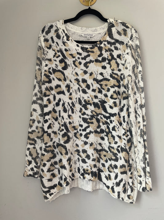 S Davi & Dani Gold Leopard Sweater