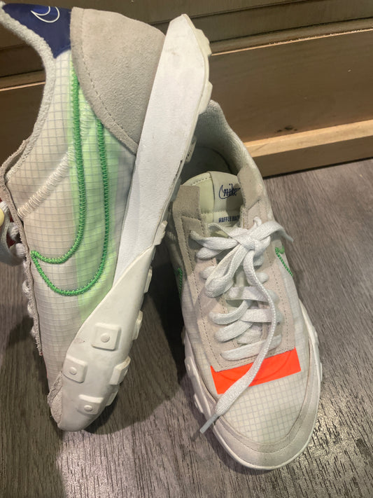 8 Nike Waffle One Sneakers – Summit White / Electric Green