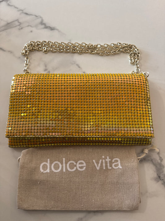 NWT Dolce Vita Yellow Crossbody Clutch w/Dust Bag