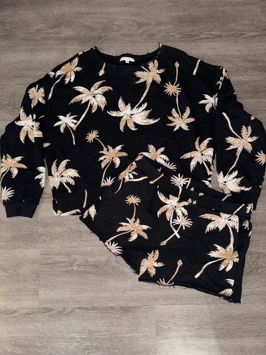 M Z Supply Palm Tree Crewneck & Short Set