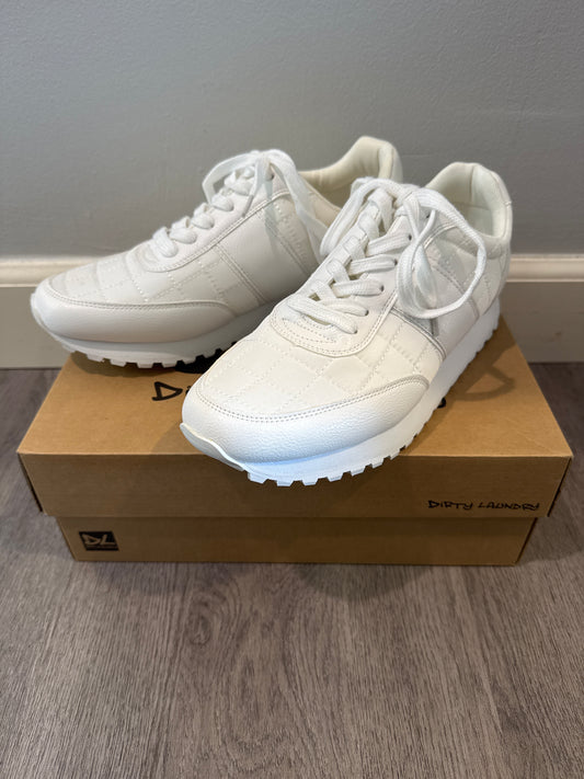 9 Dirty Laundry White Quilted Sneakers