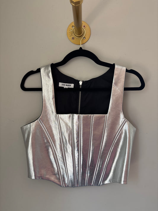 M Steve Madden Silver Kimmie Corset