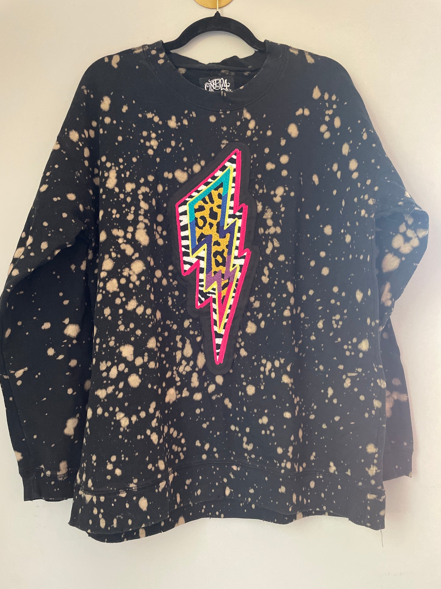L One24 Lightning Bolt Patch Sweatshirt