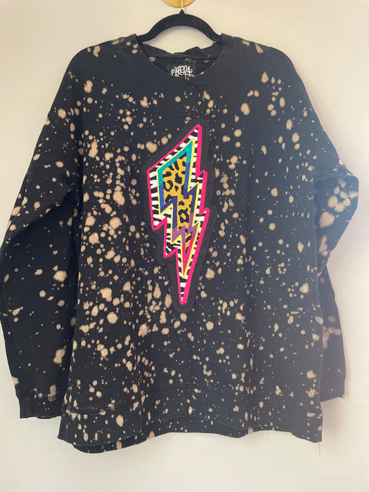 L One24 Lightning Bolt Patch Sweatshirt