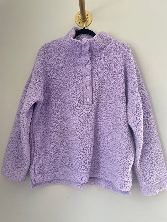 M aerie Purple Sherpa Pullover