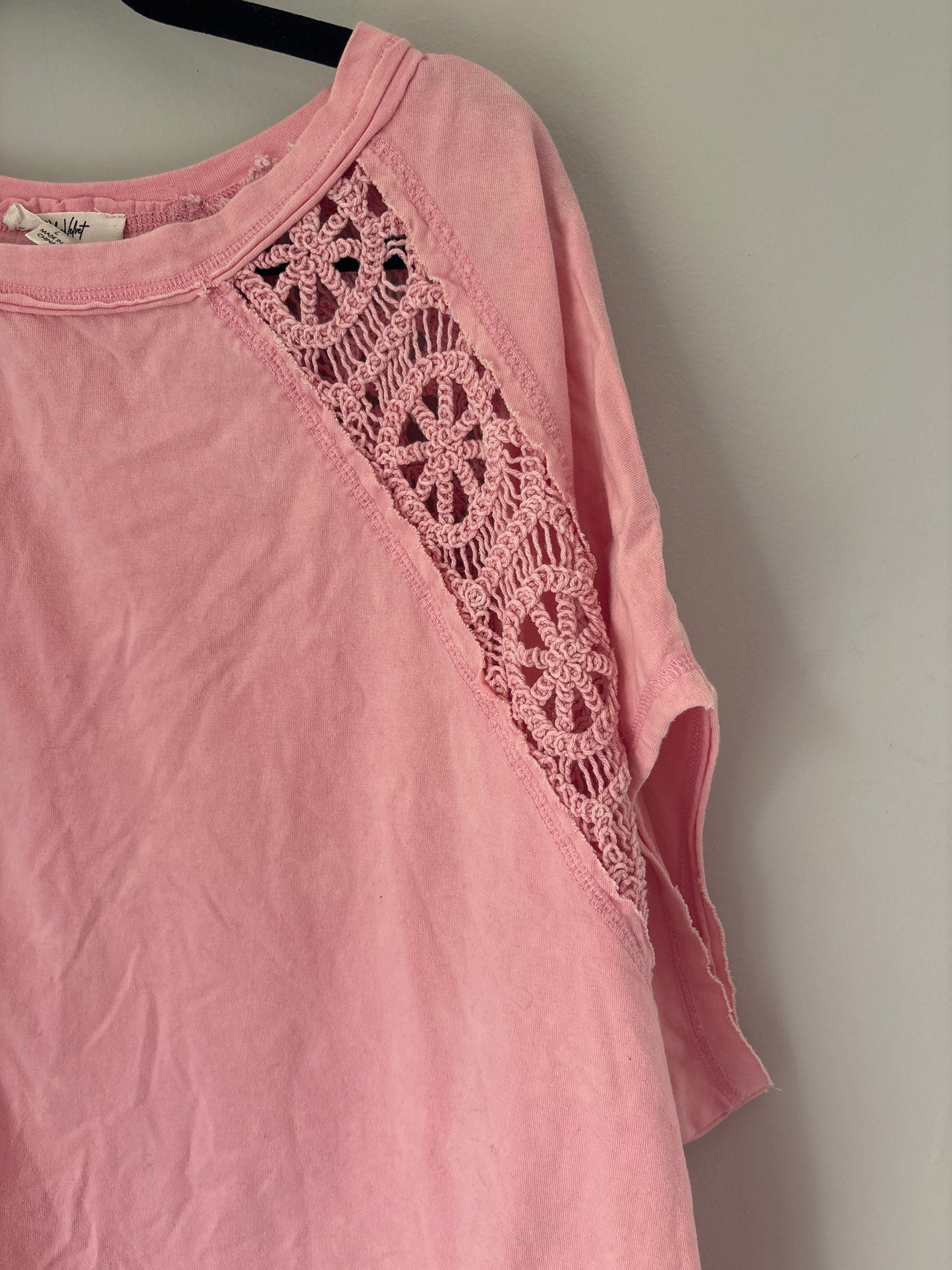 L Pink Oversized Pink Tee