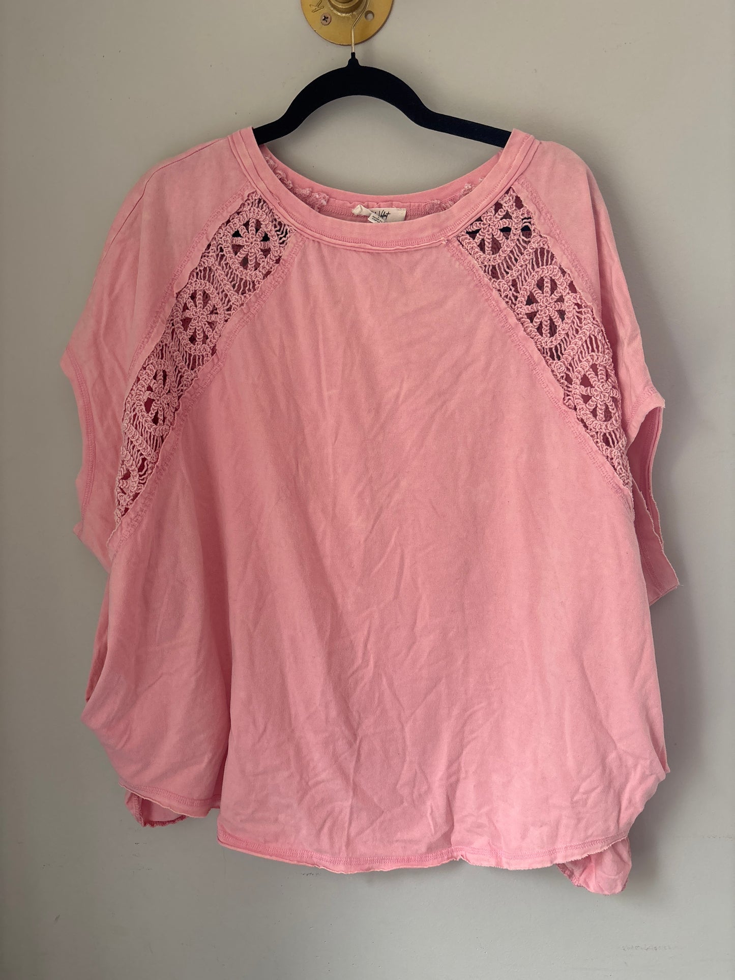 L Pink Oversized Pink Tee