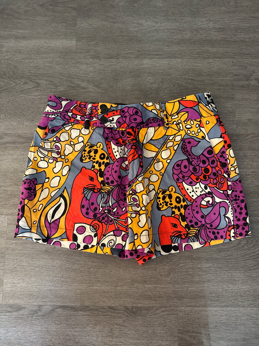 2 Nanette Lepore Safari Multi-Color Print Shorts