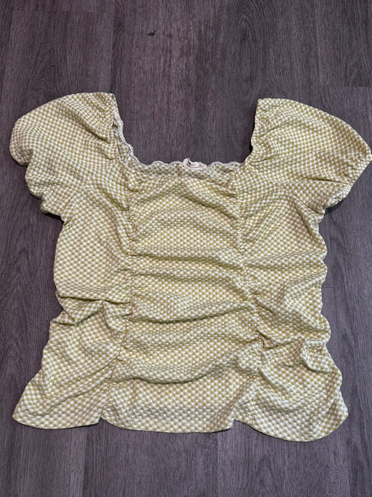 L The General Good Gingham Ruched Top
