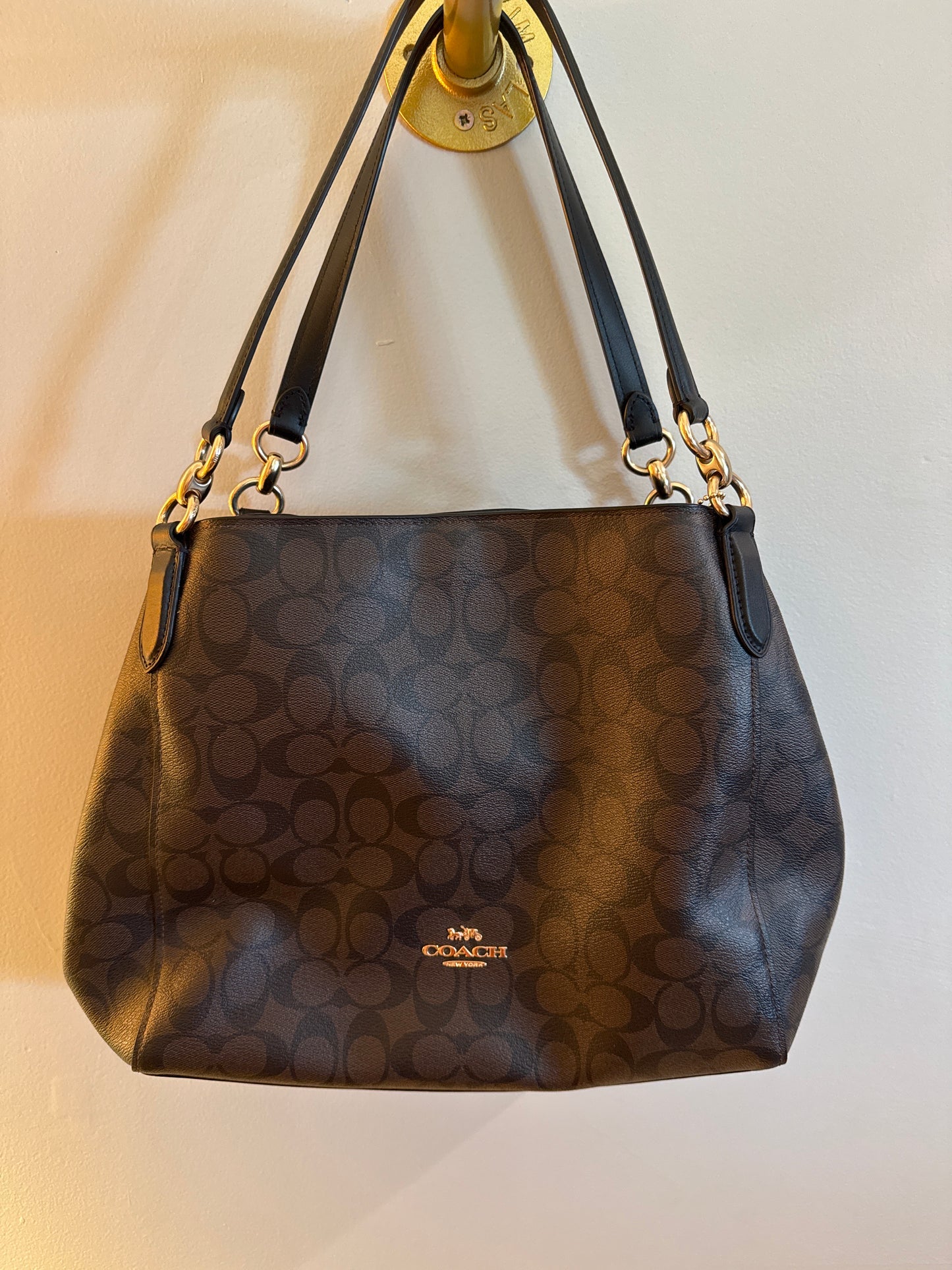 Coach Hallie Shoulder Bag in Signature Canvas