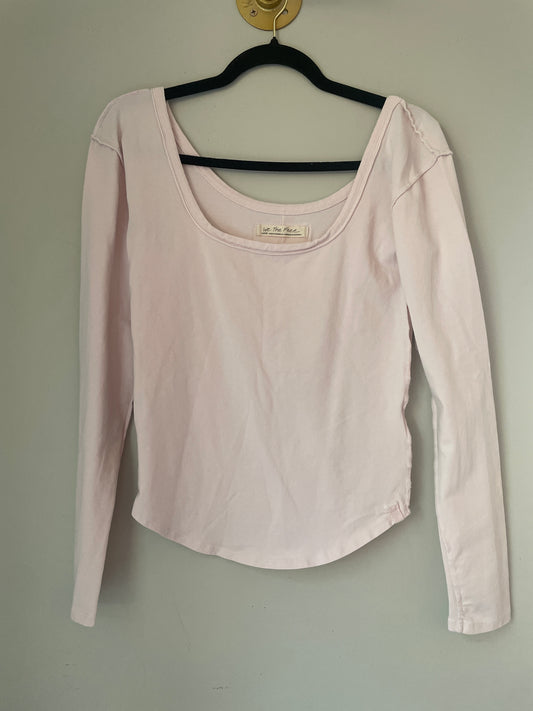 L NWT We the Free Free People Pink Scoop Back