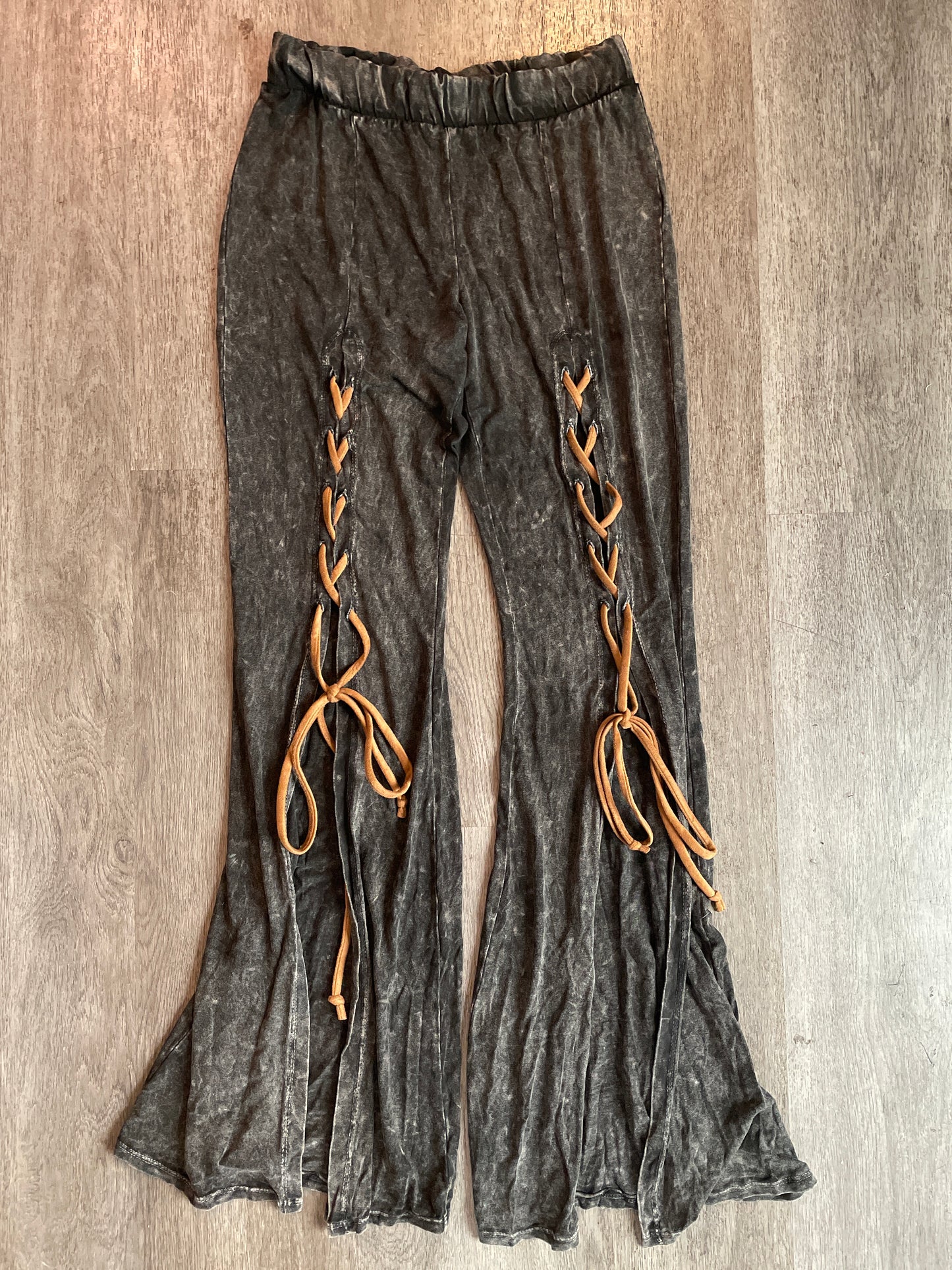 M Split Leg Lace Up Flare