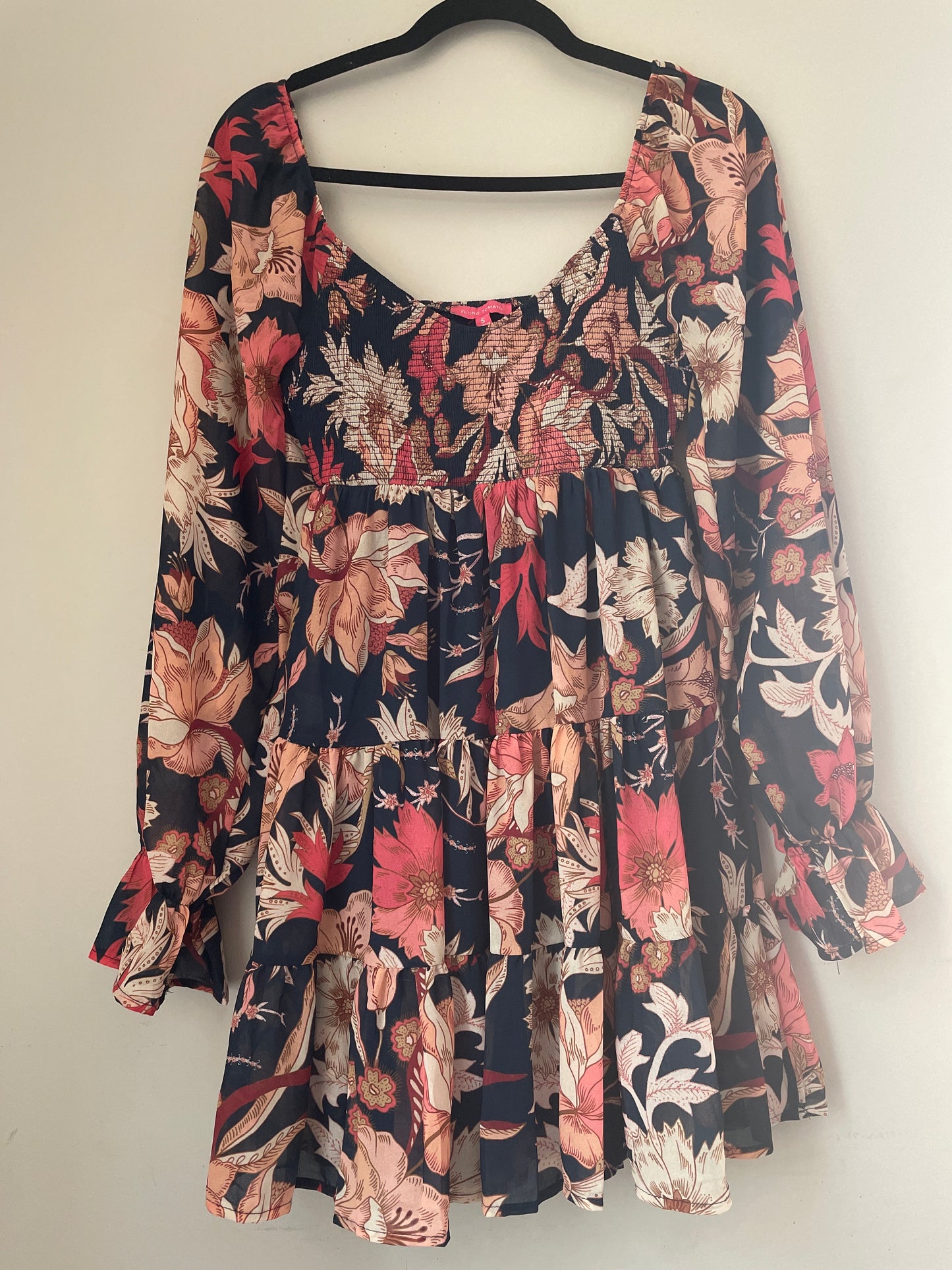 S Flying Tomato Floral Smocked Dress