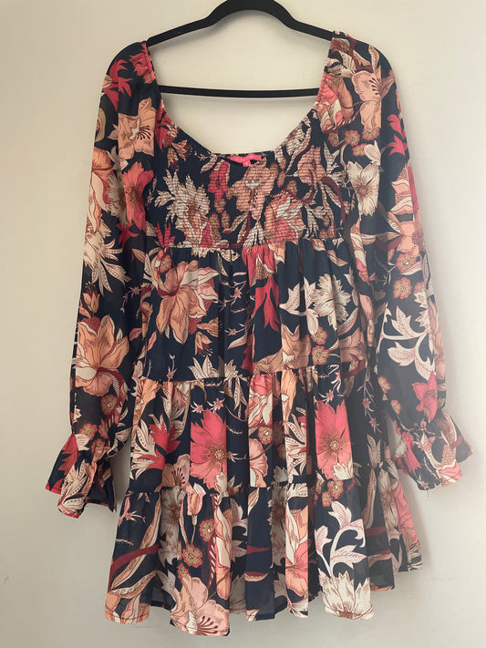 S Flying Tomato Floral Smocked Dress