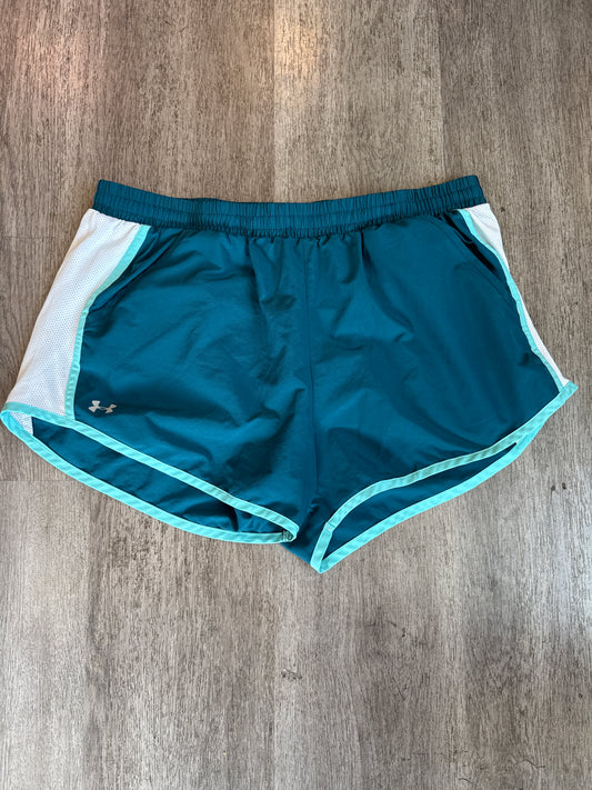 L Under Armour Heat Gear Teal Shorts