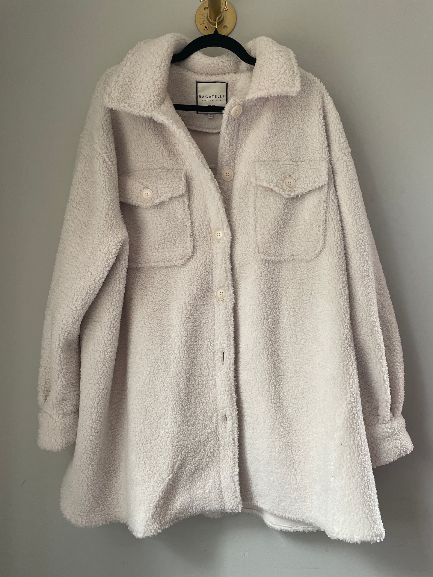 3X Bagatelle Sherpa Teddy Shacket