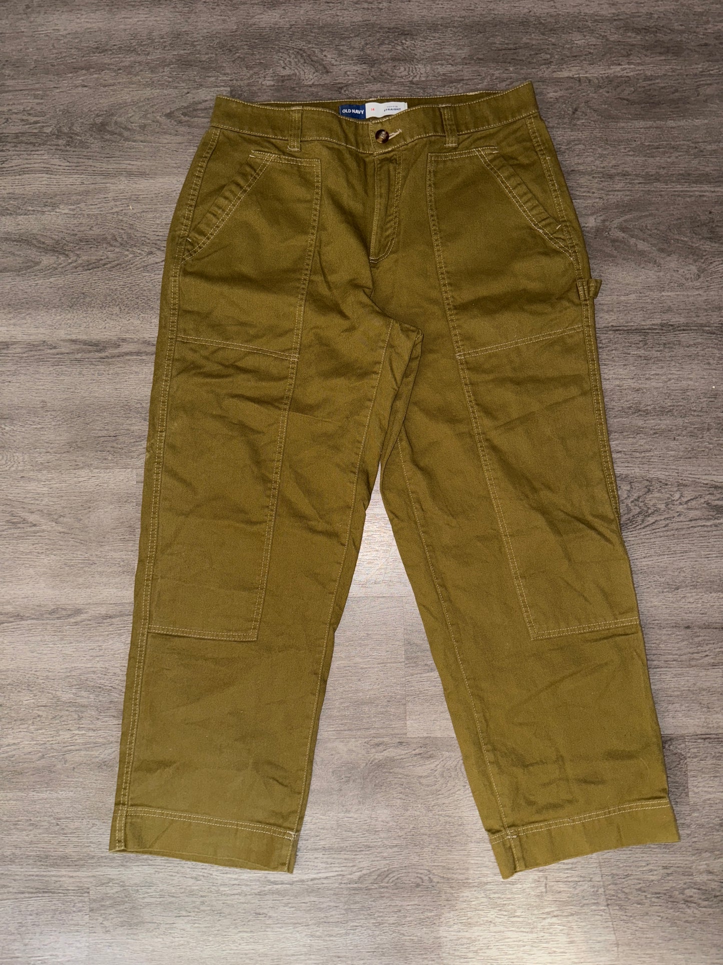 14 Old Navy Olive Green Carpenter Denim Pants