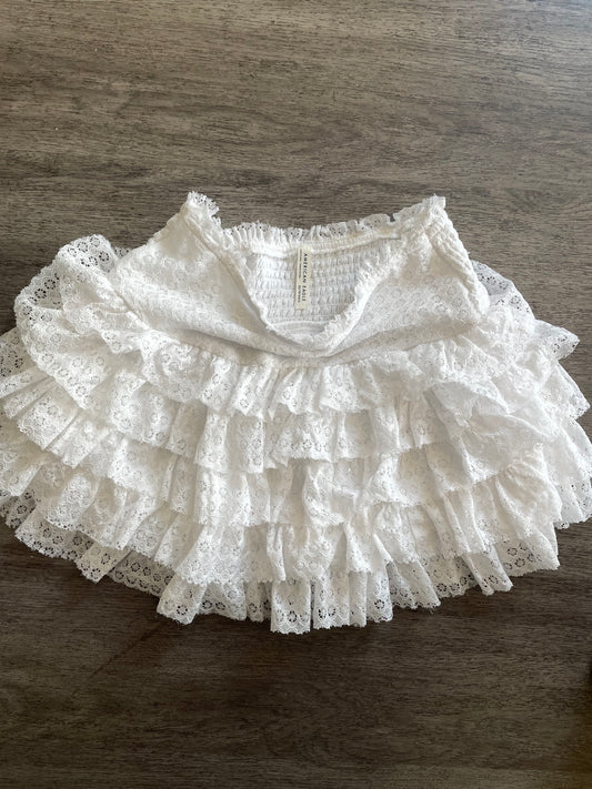 XS American Eagle White Lace Skort