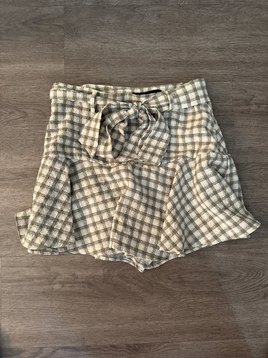 S Fab’rik Green Plaid Skort