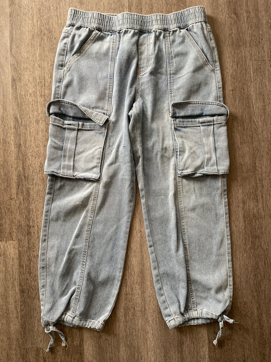 L Vanilla Star Denim Cargo Jogger