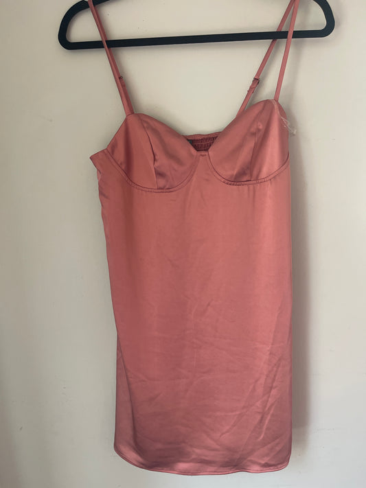 S NWT Wild Fable Dusty rose Satin Mini Dress