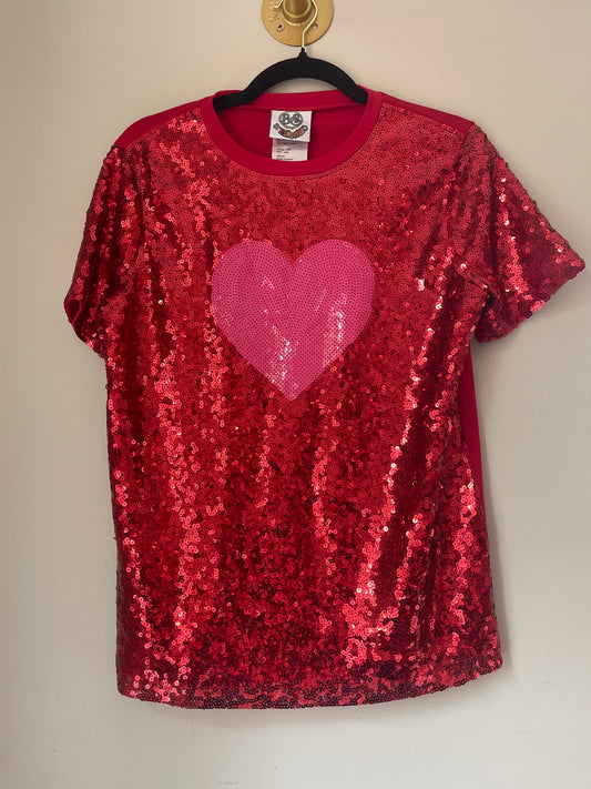 M Sequin Heart Tee