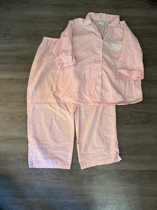 M Miss Elaine’s Pink Stripe Pajama Set